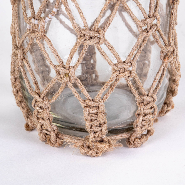 Ваза Home Styling Collection скляна з плетеним шнуром 30 см (8720573921176) - зображення 4