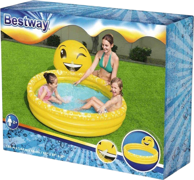 Дитячий надувний басейн Bestway 165 x 144 x 69 см Усмішка 53081 (6942138968125) - зображення 7