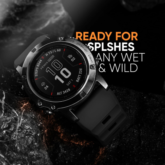 Силіконовий ремінець QuickFit 26 мм для Garmin Fenix 7X/6X/5X, Enduro 2, Tactix, Descent, Epix Pro, Сірий - зображення 6