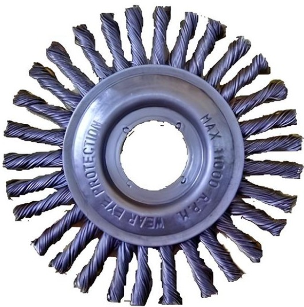 Płaska szczotka kołowa Bass Polska Knot Wire 4" 2806 (5902067610749) - obraz 1