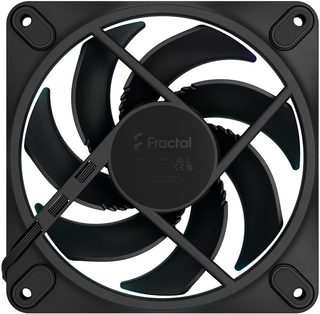Wentylator Fractal Design Momentum 12 RGB Black (7340172708889) - obraz 4