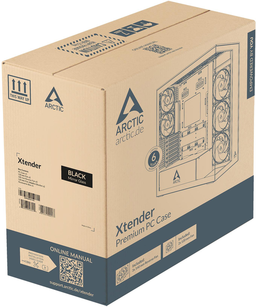 Obudowa Arctic Xtender Black (4895265000577) - obraz 9