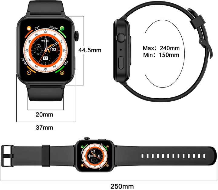 Smartwatch Blackview R30 Pro Black (6931548317418) - obraz 7