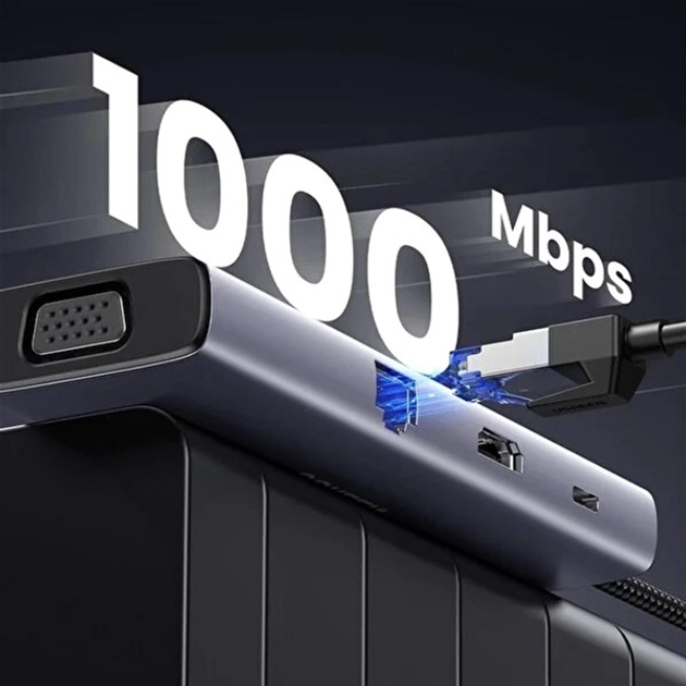 Hub USB Ugreen CM498 9-in-1 USB 3.1 Type-C (6941876216000) - obraz 5