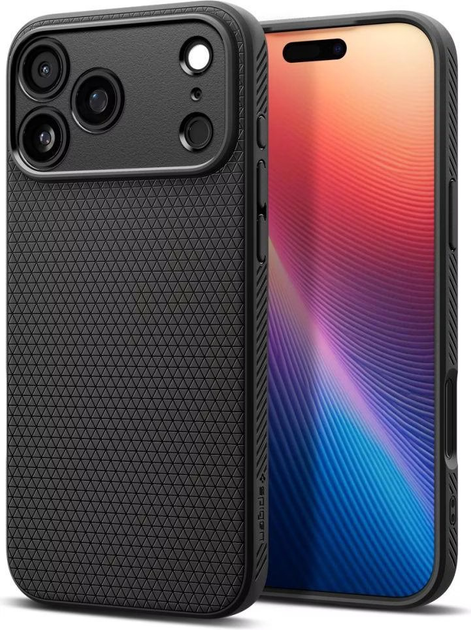 Etui plecki Spigen Liquid Air do Apple iPhone 17 Pro Matte Black (8800283314632) - obraz 3