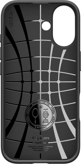 Etui plecki Spigen Liquid Air do Apple iPhone 17 Matte Black (8800283315011) - obraz 3