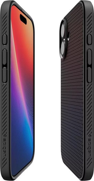 Etui plecki Spigen Liquid Air do Apple iPhone 17 Matte Black (8800283315011) - obraz 5
