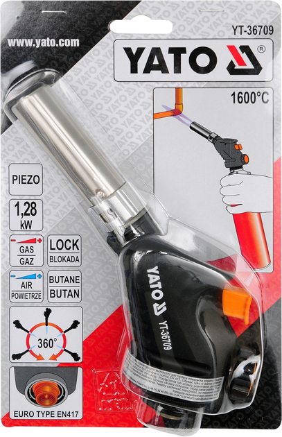Palnik gazowy Yato YT-36709 do lutowania (5906083367090) - obraz 2