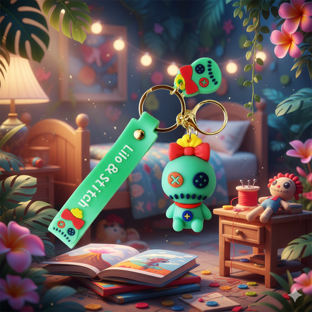 Брелок Ліло та Стіч Чуча Stitch Scrump фігурка іграшка для ключів, рюкзака, сумки 7 см - Фото 2 Брелок Ліло та Стіч Чуча Stitch Scrump фігурка іграшка для ключів, рюкзака, сумки 7 см - зображення 2