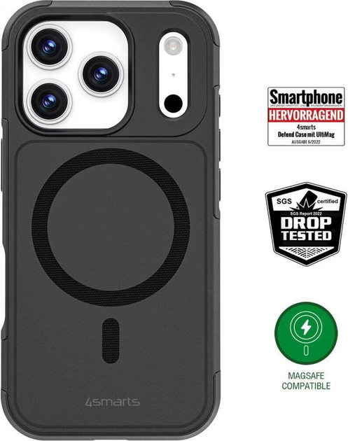 Etui 4smarts Defend Case do Apple iPhone 17 Pro Black (4252011911905) - obraz 7