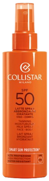 Спрей для засмаги Collistar Moisturizing Tanning Milk Spray Spf 50 200 мл (8015150005487) - зображення 1