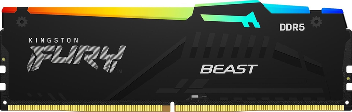 Pamięć RAM Kingston Fury DDR5-5600 131072MB PC5-44800 (Kit of 4x32768) FURY Beast RGB Black (KF556C40BBAK4-128) - obraz 3