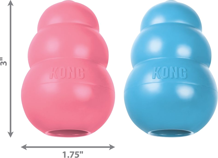 Zabawka Kong Puppy gruszka-karmidło dla szczeniąt małych ras S (35585131313) - obraz 3