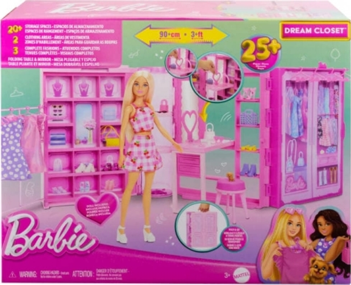 Стильна гардеробна Barbie з лялькою (HXD58) (0194735227396) - зображення 6