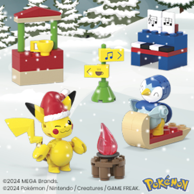 Адвент-календар Breakout Beasts Зимові пригоди Покемонів Mega Construx GYG99 (0887961971651) - зображення 7