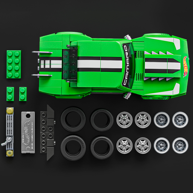 Колекційна машинка-конструктор Mattel Brick Shop Hot Wheels Speed Camaro 289 деталей (JFT16) (194735304837) - зображення 3