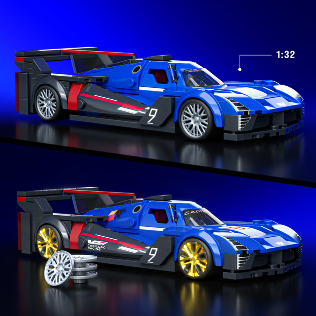 Колекційна машинка-конструктор Mattel Brick Shop Hot Wheels Speed Cadillac 236 деталей (JFR89) (194735331574) - зображення 2
