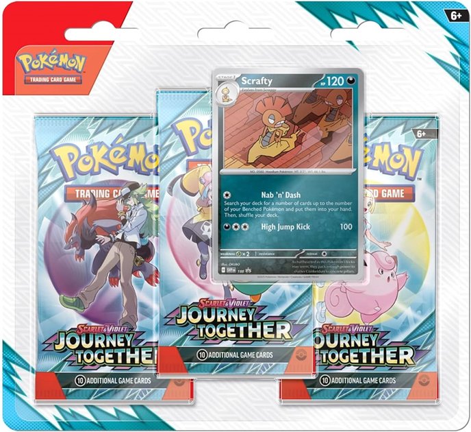 Колекційна карткова гра Pokemon: Scarlet & Violet - Journey Together - 3 Pack Blister (196214108363) - зображення 2