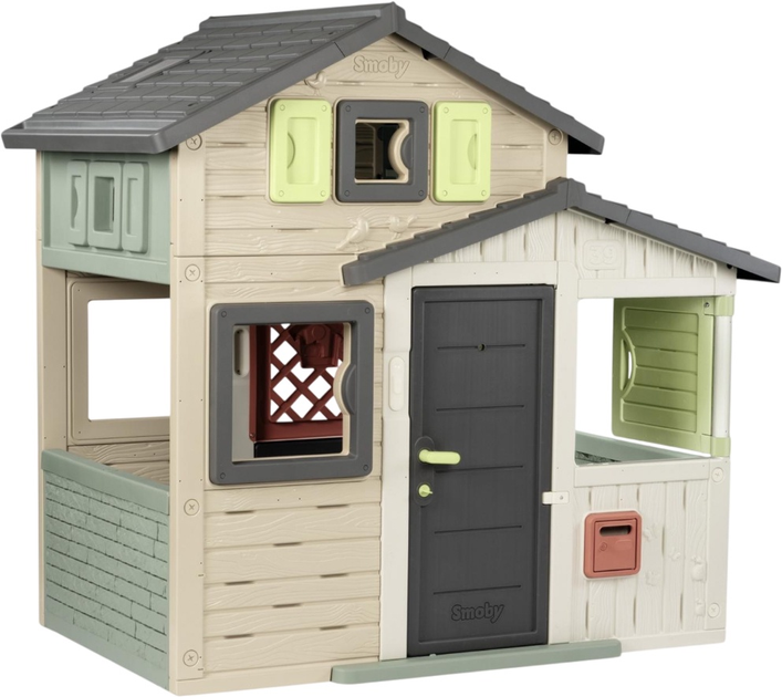 Domek Smoby Toys Life Przyjaciele Evo ze skrzynką pocztową 175x108x162 cm (7600810208) (3032168102088) - obraz 1