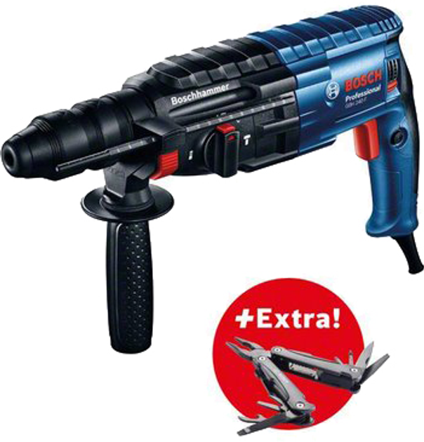 Перфоратор Bosch GBH 240 F in case + Swiss Peak Multitool (0615990L0D) - зображення 2