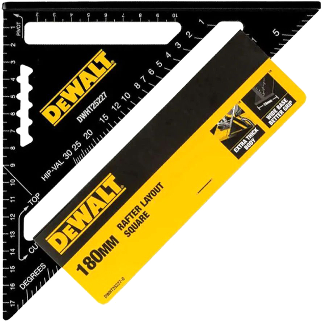 Косинець для покрівельних робіт DeWalt металевий 180 х 180 мм (DWHT25227-0) - зображення 2