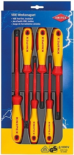 Zestaw śrubokrętów Knipex VDE Phillips izolowanych 6 szt. (00 20 12 V01) - obraz 1
