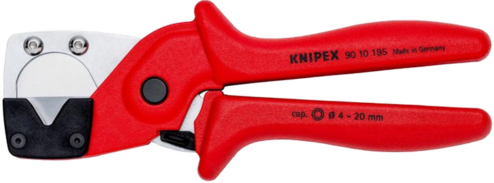 Труборіз-ножиці Knipex для багатошарових і пневматичних шлангів 4-20 мм L — 185 мм (90 10 185) - зображення 1