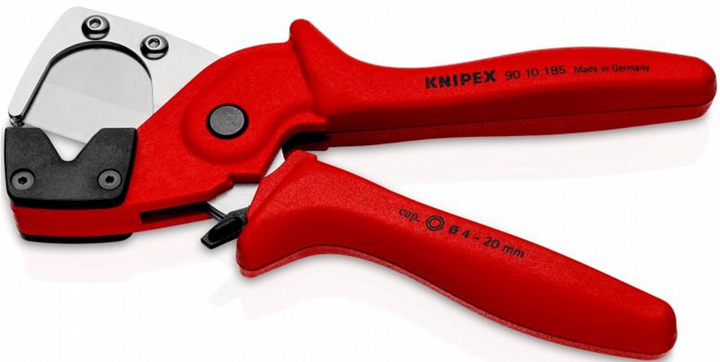 Труборіз-ножиці Knipex для багатошарових і пневматичних шлангів 4-20 мм L — 185 мм (90 10 185) - зображення 2