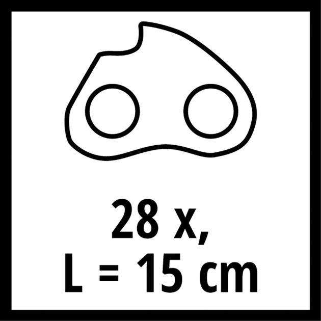 Łańcuch Einhell 15 cm 1.0 mm 28T 7.62 mm do GE-PS 18/15 Li BL (4500174) - obraz 2