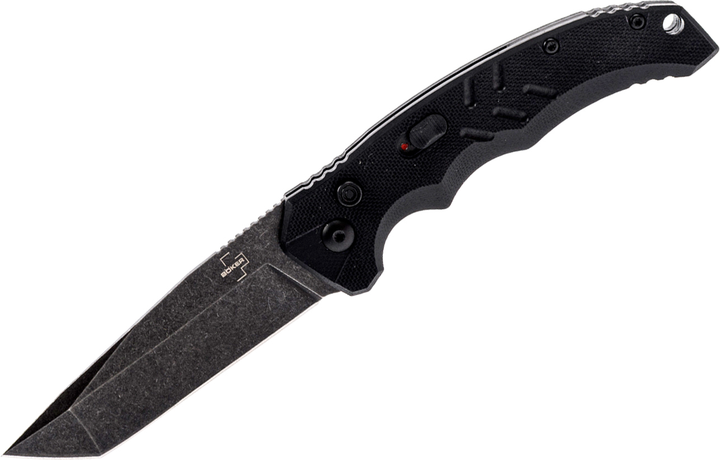 Ніж автоматичний викидний Boker Intention II Tanto Black (23731113) - зображення 1