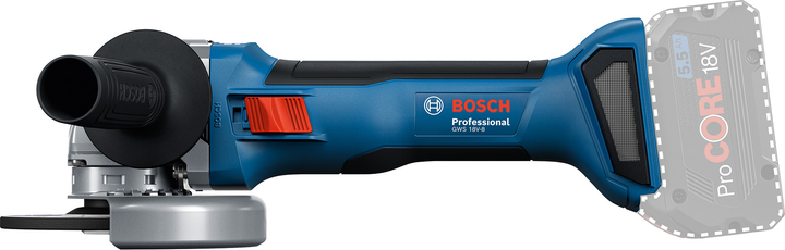 Akumulatorowa bezszczotkowa szlifierka kątowa Bosch GWS 18V-8 Solo (06019N9000) - obraz 7