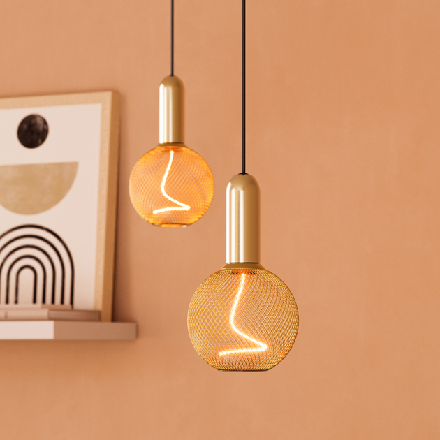 Lampa LED Osram DECOR Spiral Globe 125 Filament E27 DIM złota (44058075840201) - obraz 5