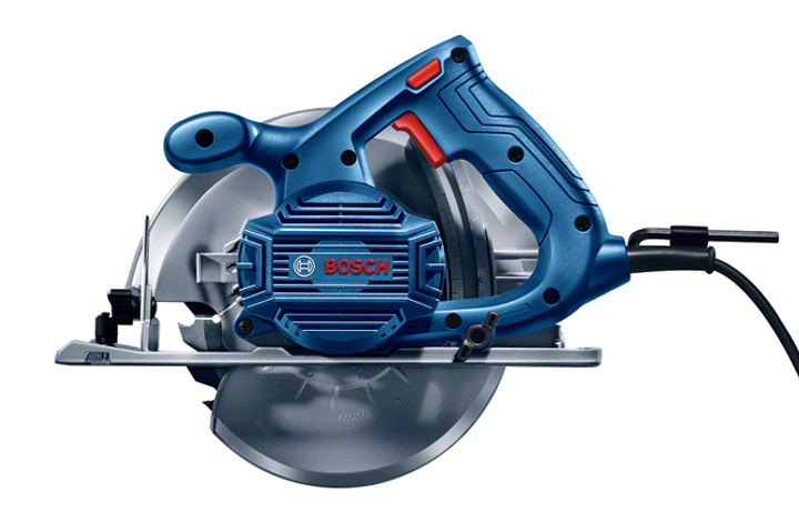Pilarka tarczowa Bosch Professional GKS 140 1.4 kW 180-184 mm średnica tarczy 20 mm średnica mocowania + tarcza Eco for Wood prowadnica równoległa, klucz (06016B3020) - obraz 2