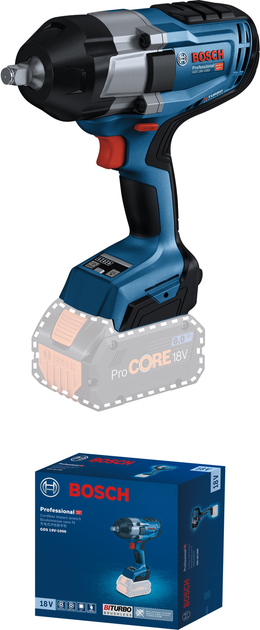 Akumulatorowy klucz udarowy Bosch Biturbo GDS 18V-1000 (06019J8300) - obraz 2