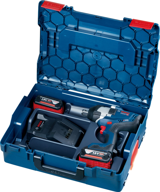 Akumulatorowy klucz udarowy Bosch Professional GDS 18V-1050 H + 2 akumulatory GBA 5.0 Ah + ładowarka (06019J8522) - obraz 6