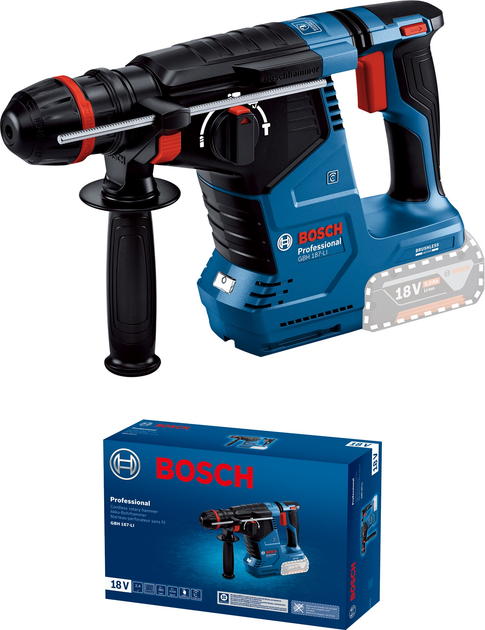 Akumulatorowy młot udarowo-obrotowy Bosch Professional GBH 187-LI (ONECHUCK)(0611923120) - obraz 2