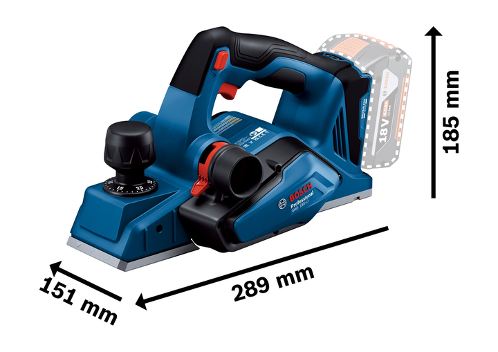 Strugi akumulatorowe Bosch Professional GHO 185-LI (06015B5021) - obraz 4