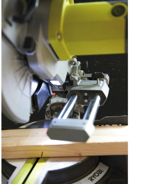 Piła ukośna z prowadnicą Ryobi EMS254L (5133001202) - obraz 4