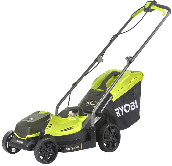 Газонокосарка акумуляторна Ryobi RLM18X33B-40 18В, 33 см, 35 л, 25-65 мм (АКБ 1х4 А·год і ЗП) (5133004306) - зображення 1