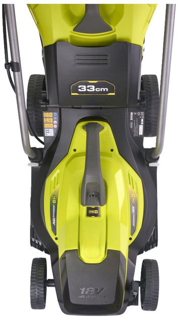 Газонокосарка акумуляторна RYOBI OLM1833B ONE+ 18В, 33 см, 35 л, 25-65 мм (без АКБ та ЗП) (5133004305) - зображення 3