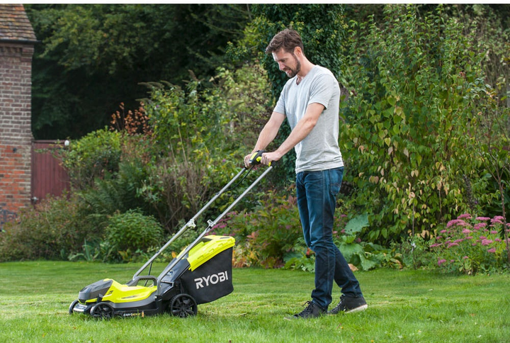 Газонокосарка акумуляторна RYOBI OLM1833B ONE+ 18В, 33 см, 35 л, 25-65 мм (без АКБ та ЗП) (5133004305) - зображення 6