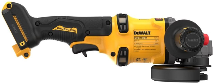 Шліфмашина кутова DeWalt DCG418SHDN без акумулятора та зарядного пристрою - зображення 2