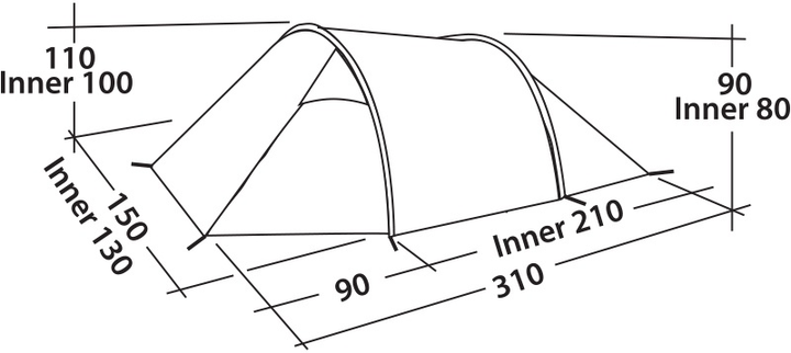Намет Easy Camp Spirit 200 Rustic Green (928903) - зображення 3