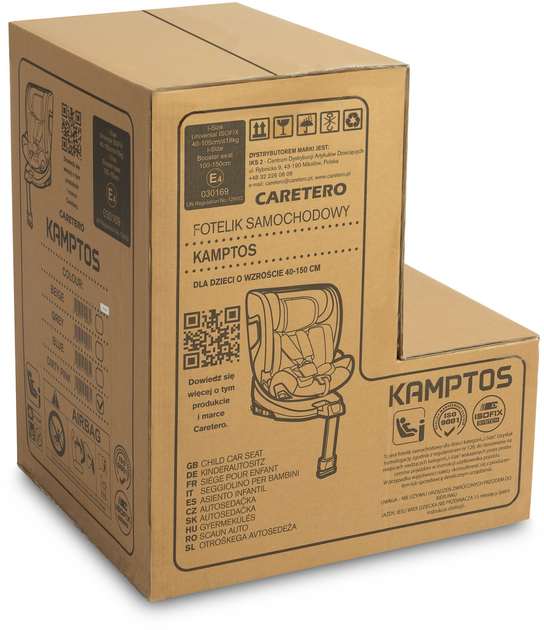 Автокрісло Caretero Kamptos I-Size Isofix Сіре TERO-18566 (5908310395647) - зображення 16