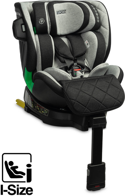 Fotelik samochodowy Caretero Turox I-Size Isofix od 40 do 150 cm Szary TERO-1981 (5908310396866) - obraz 3