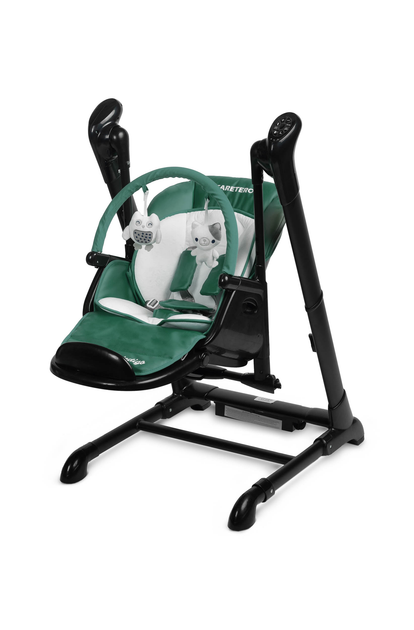 Krzesełko do karmienia + huśtawka Caretero Indigo Black Green TERO-7651 (5908310397160) - obraz 2