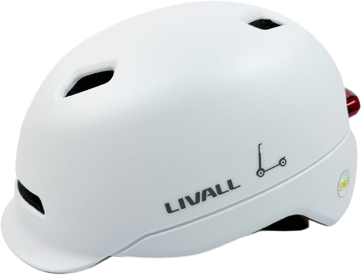 Kask rowerowy Livall C20 M 54-58 cm Biały (LIV-000C20-4242) - obraz 1