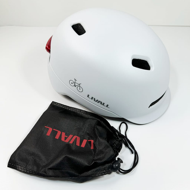 Kask rowerowy Livall C20 M 54-58 cm Biały (LIV-000C20-4242) - obraz 7