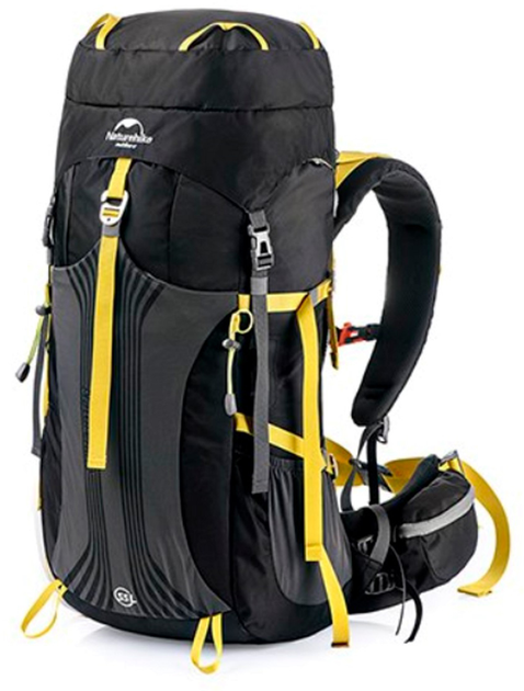 Трекінговий рюкзак Naturehike 55 л Чорний NH16Y020-Q (6927595787915) - зображення 1