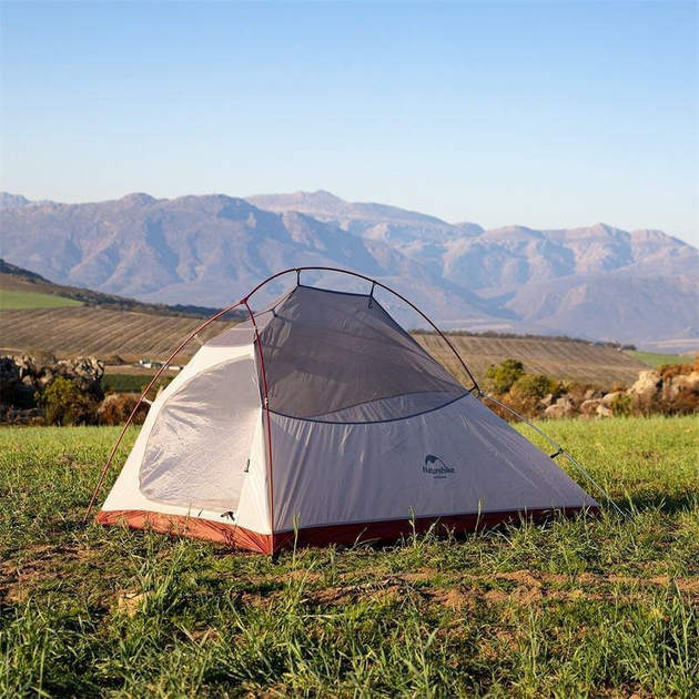 Ультралегкий двомісний намет з підлогою Naturehike Cloud Up 2 Updated 20D Сірий NH17T001-T (6927595724668) - зображення 6